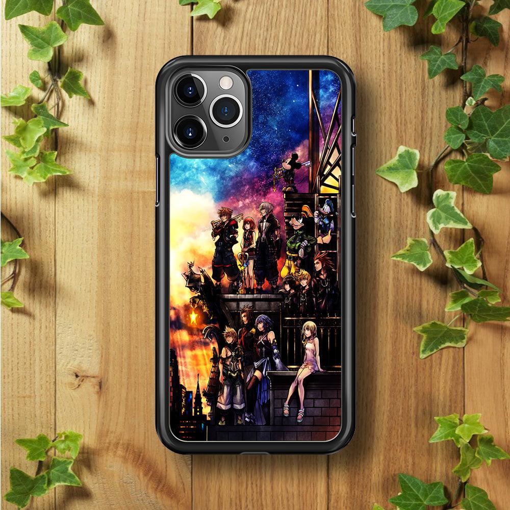 Kingdom Hearts Characters iPhone 11 Pro Max Case-Rubber / Black (2D Case)-Xtracase