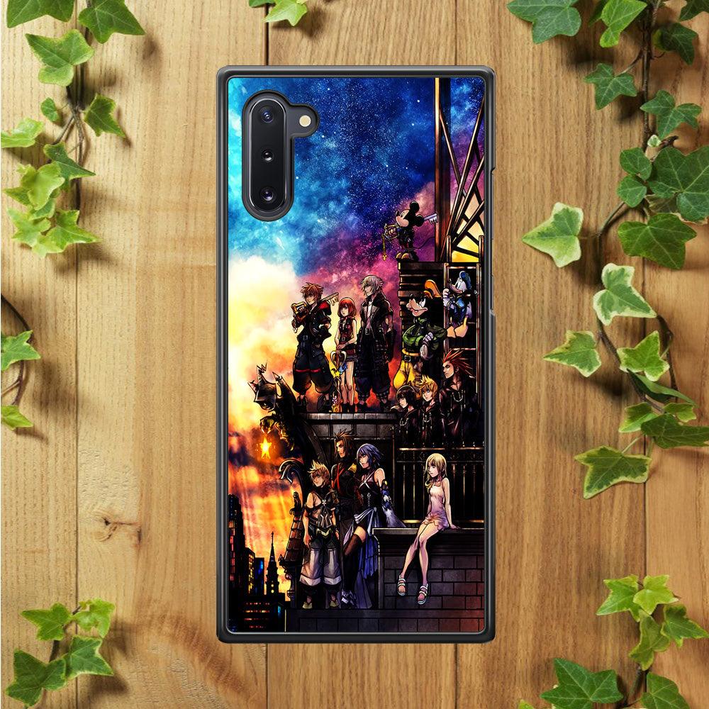 Kingdom Hearts Characters Samsung Galaxy Note 10 Case-Rubber / Black (2D Case)-Xtracase