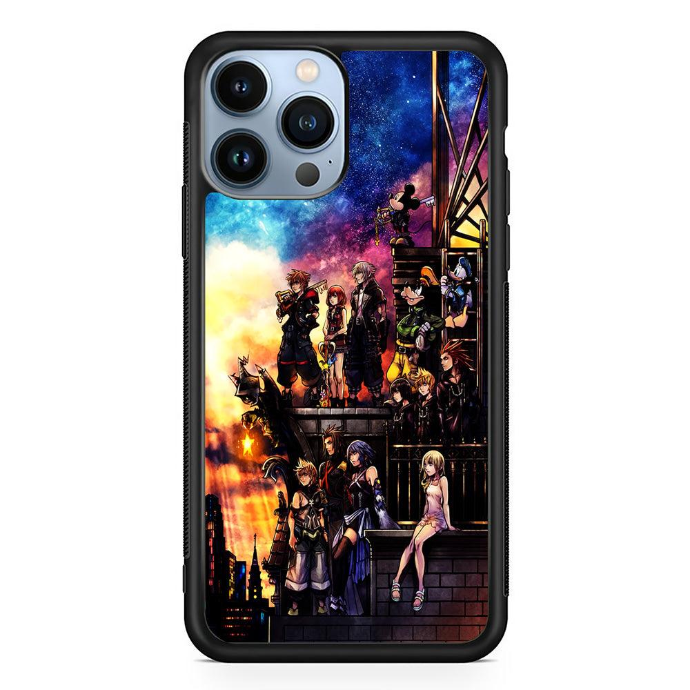 Kingdom Hearts Characters iPhone 13 Pro Max Case-Rubber / Black (2D Case)-Xtracase