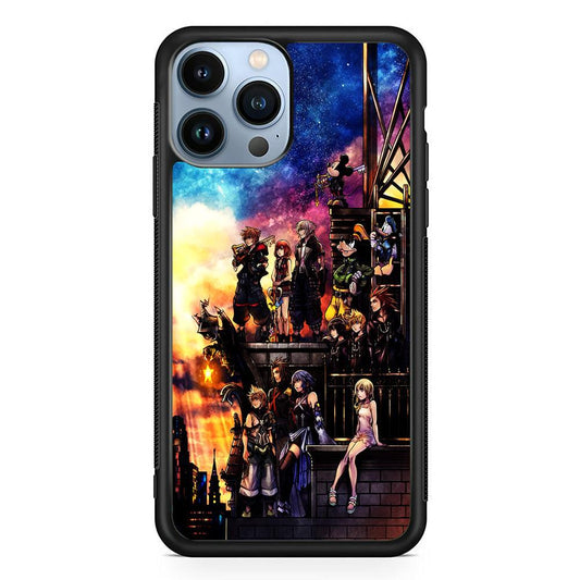 Kingdom Hearts Characters iPhone 13 Pro Max Case-Rubber / Black (2D Case)-Xtracase