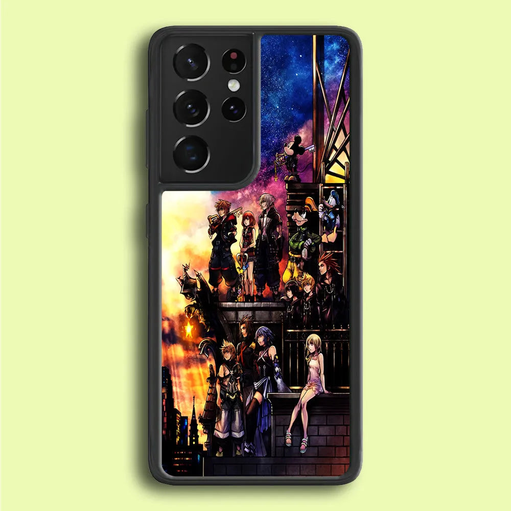 Kingdom Hearts Characters Samsung Galaxy S21 Ultra Case-Plastic / Full Wrap (3D Case)-Xtracase