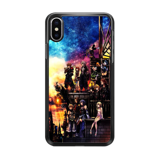 Kingdom Hearts Characters iPhone Xs Max Case-Rubber / Black (2D Case)-Xtracase