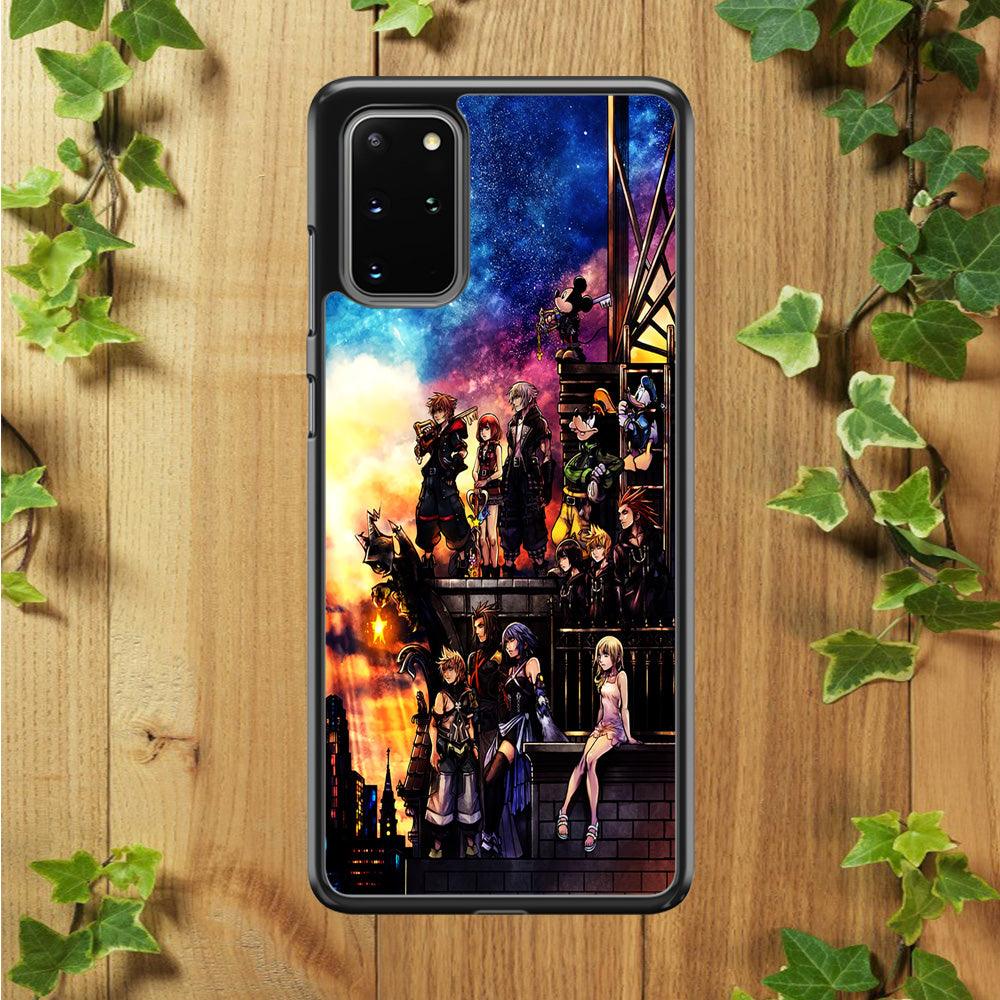 Kingdom Hearts Characters Samsung Galaxy S20 Plus Case-Rubber / Black (2D Case)-Xtracase