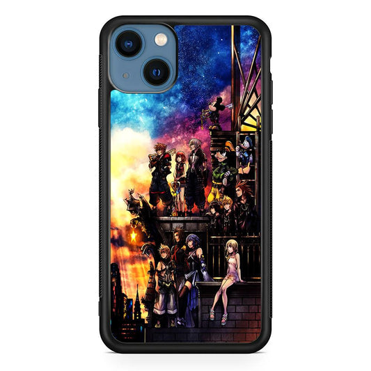 Kingdom Hearts Characters iPhone 13 Mini Case-Rubber / Black (2D Case)-Xtracase