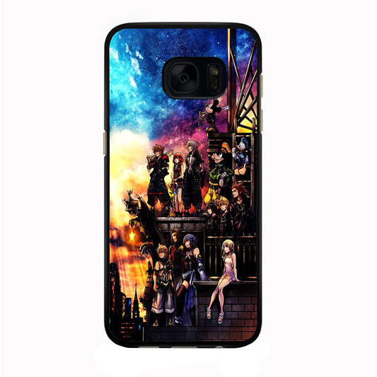 Kingdom Hearts Characters Samsung Galaxy S7 Case-Rubber / Black (2D Case)-Xtracase