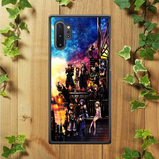 Kingdom Hearts Characters Samsung Galaxy Note 10 Plus Case-Rubber / Black (2D Case)-Xtracase
