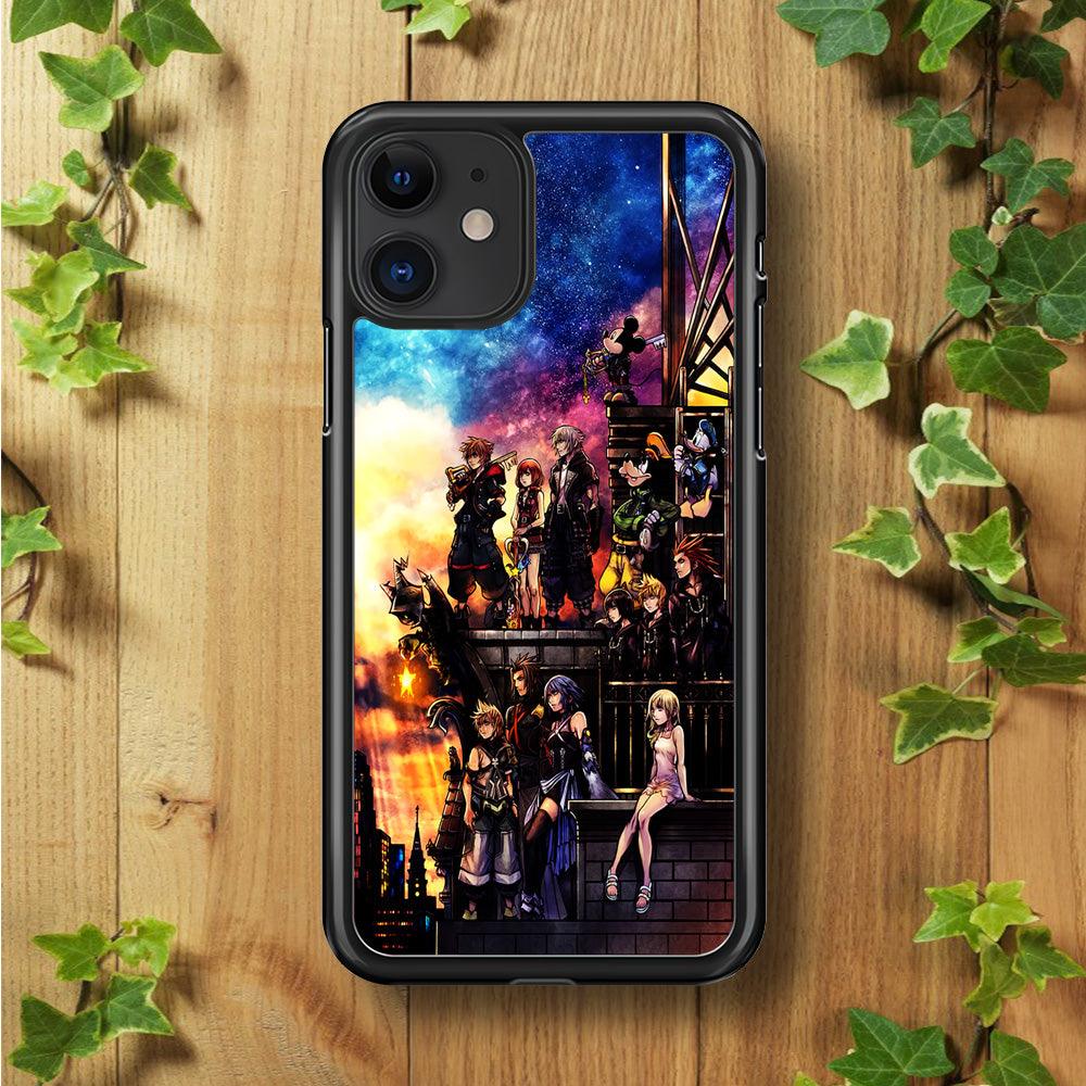 Kingdom Hearts Characters iPhone 11 Case-Rubber / Black (2D Case)-Xtracase
