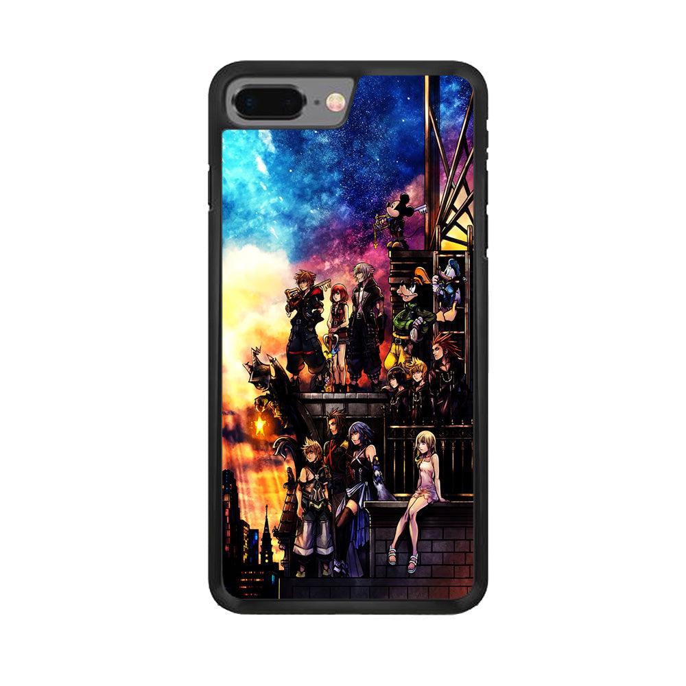Kingdom Hearts Characters iPhone 7 Plus Case-Rubber / Black (2D Case)-Xtracase