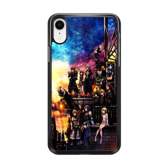 Kingdom Hearts Characters iPhone XR Case-Rubber / Black (2D Case)-Xtracase