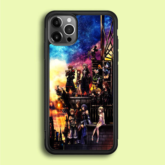 Kingdom Hearts Characters iPhone 12 Pro Max Case-Rubber / Black (2D Case)-Xtracase