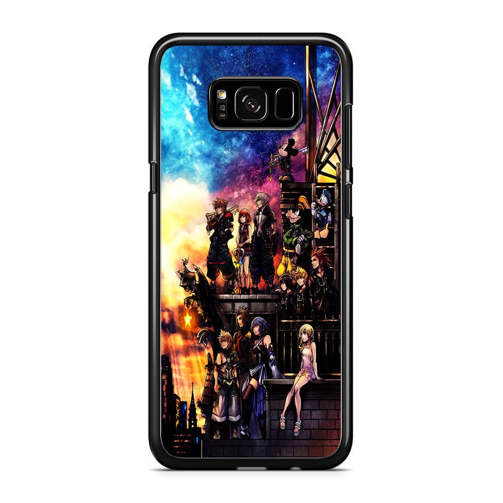Kingdom Hearts Characters Samsung Galaxy S8 Case-Rubber / Black (2D Case)-Xtracase