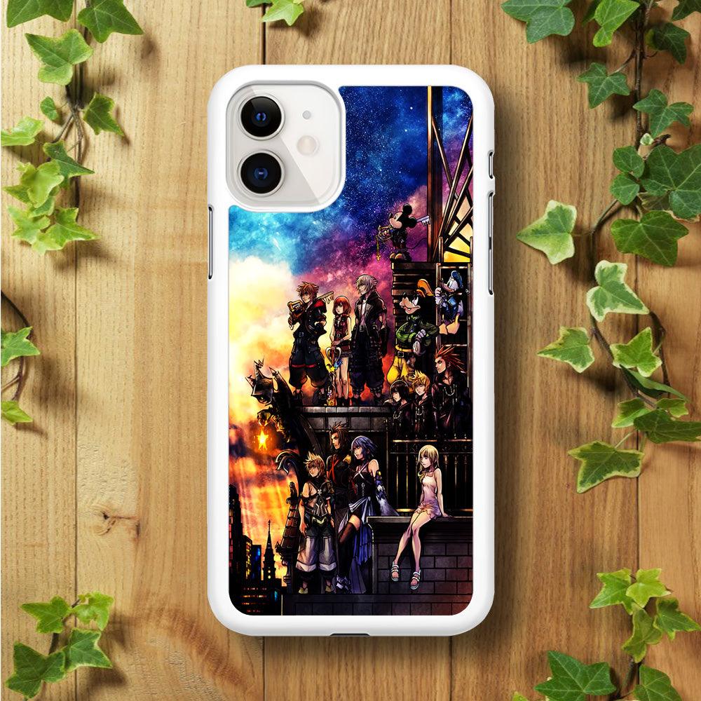 Kingdom Hearts Characters iPhone 11 Case-Rubber / White (2D Case)-Xtracase