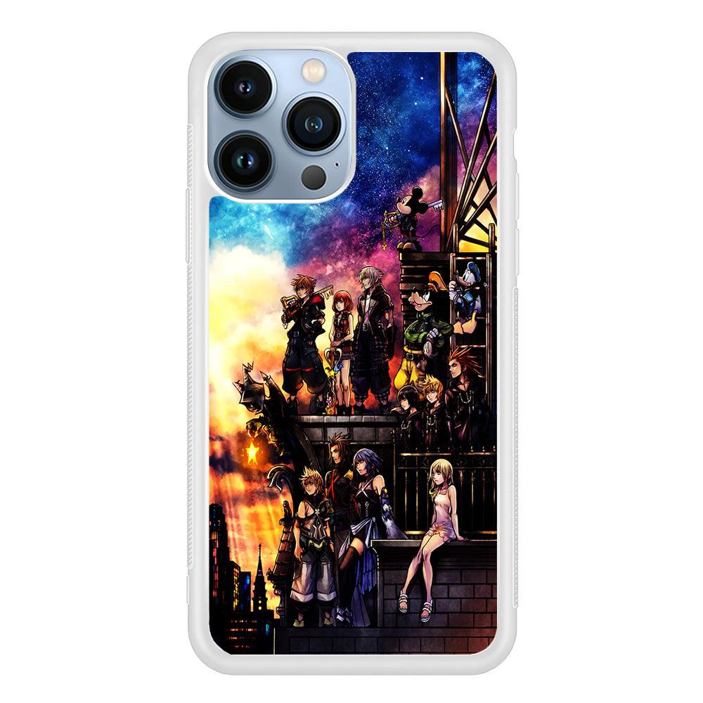 Kingdom Hearts Characters iPhone 13 Pro Max Case-Rubber / White (2D Case)-Xtracase