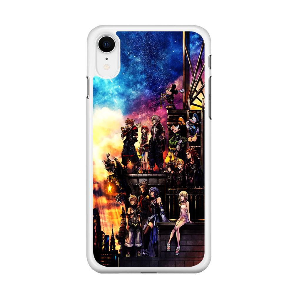 Kingdom Hearts Characters iPhone XR Case-Rubber / White (2D Case)-Xtracase