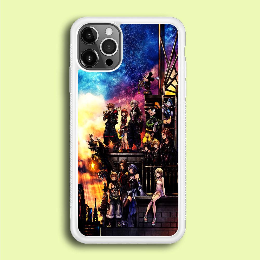 Kingdom Hearts Characters iPhone 12 Pro Max Case-Rubber / White (2D Case)-Xtracase