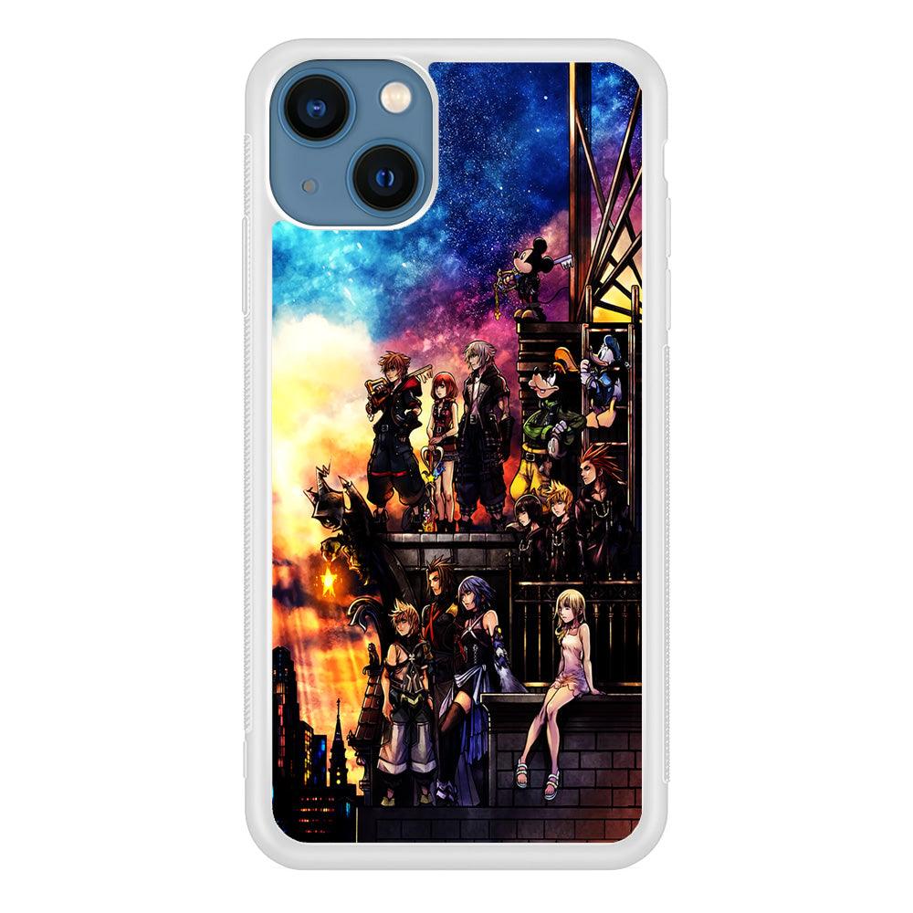 Kingdom Hearts Characters iPhone 13 Pro Case-Rubber / White (2D Case)-Xtracase