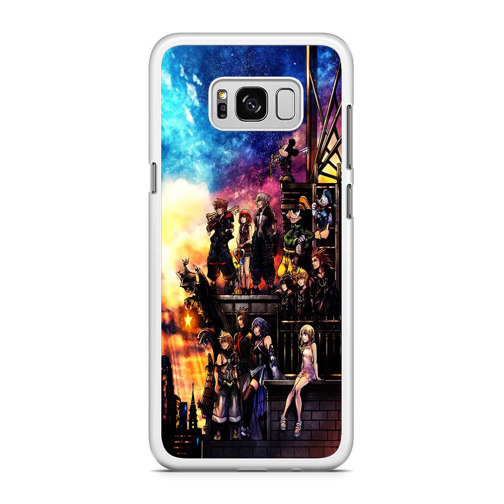 Kingdom Hearts Characters Samsung Galaxy S8 Case-Rubber / White (2D Case)-Xtracase