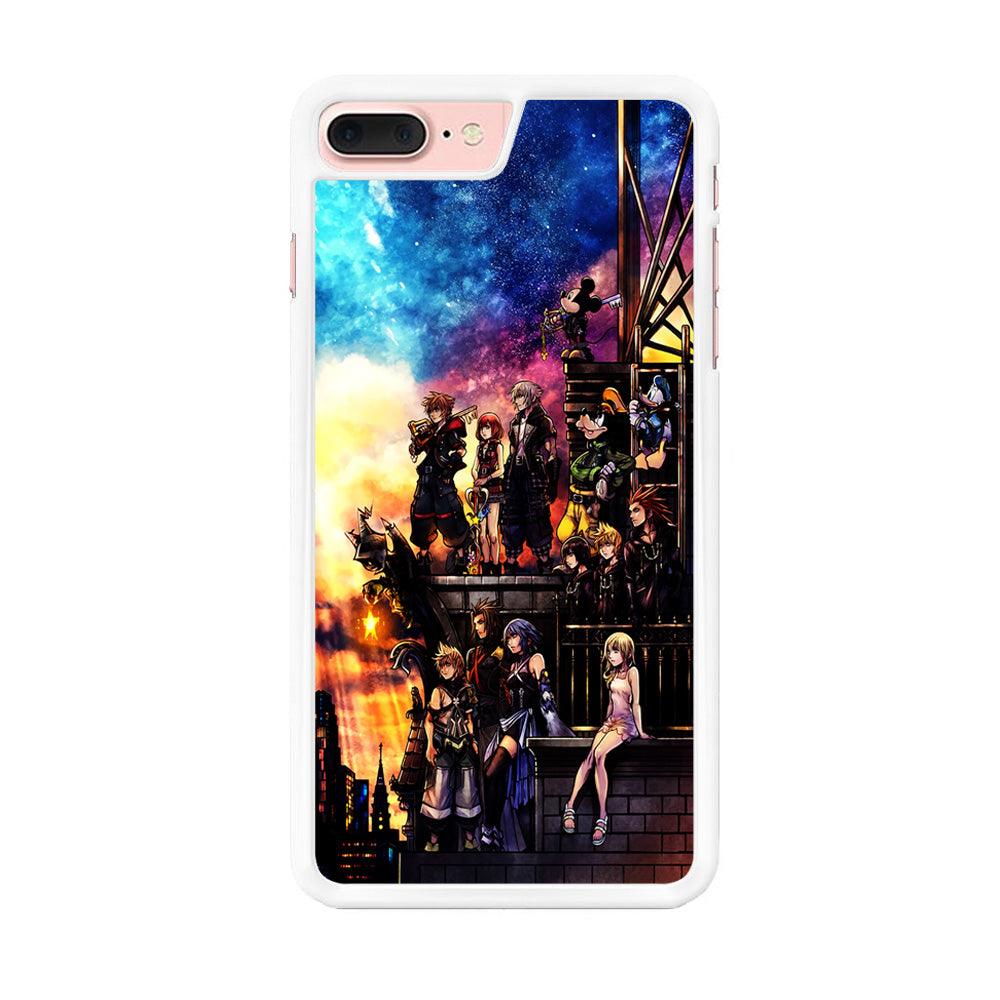 Kingdom Hearts Characters iPhone 7 Plus Case-Rubber / White (2D Case)-Xtracase