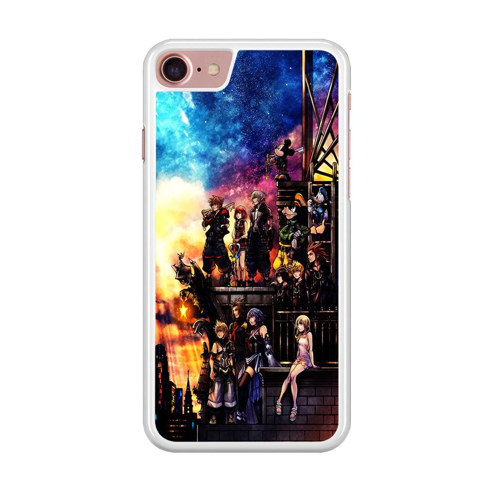 Kingdom Hearts Characters iPhone 7 Case-Rubber / White (2D Case)-Xtracase