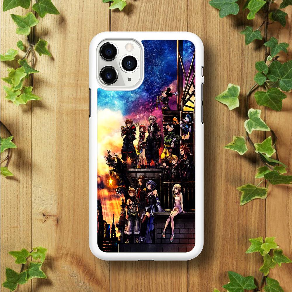 Kingdom Hearts Characters iPhone 11 Pro Case-Rubber / White (2D Case)-Xtracase