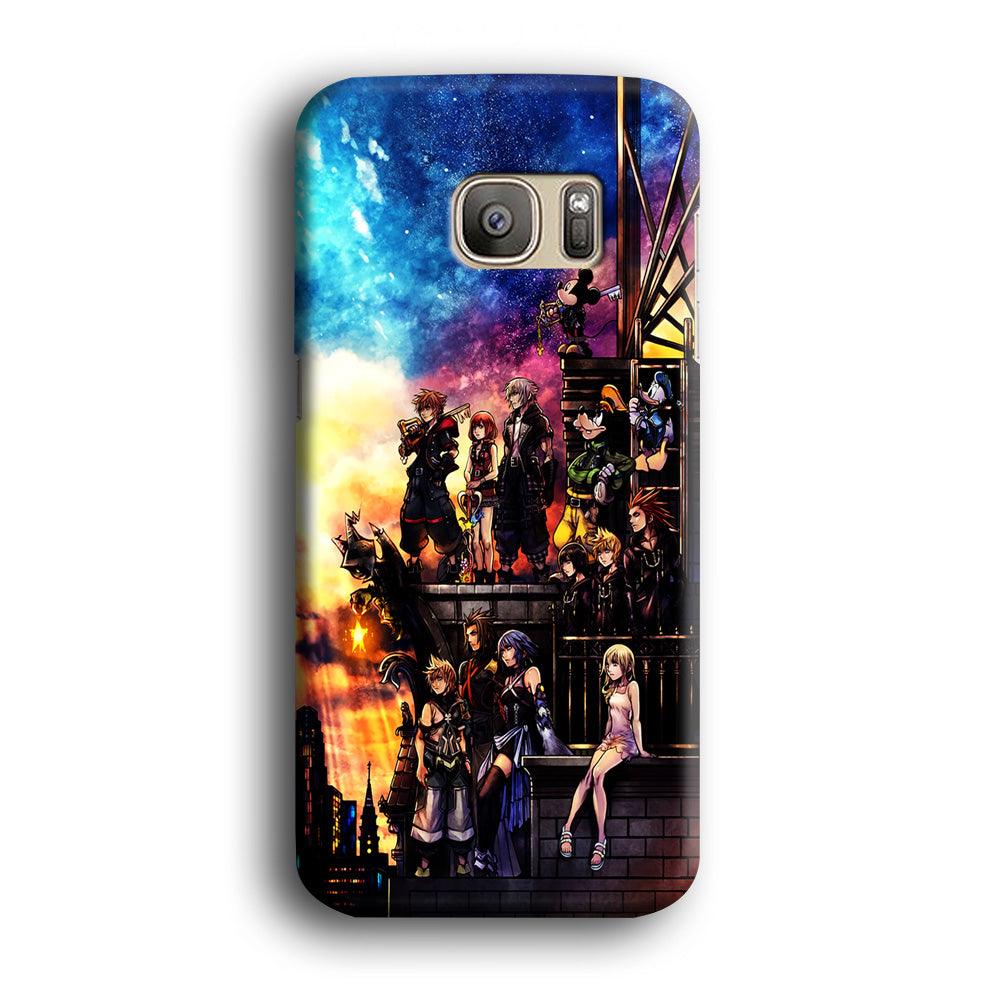 Kingdom Hearts Characters Samsung Galaxy S7 Edge Case-Plastic / Full Wrap (3D Case)-Xtracase