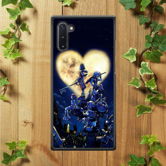 Kingdom Hearts Heart Moon Samsung Galaxy Note 10 Case-Rubber / White (2D Case)-Xtracase