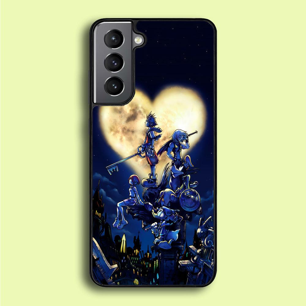 Kingdom Hearts Heart Moon Samsung Galaxy A16 Case-Rubber / White (2D Case)-Xtracase