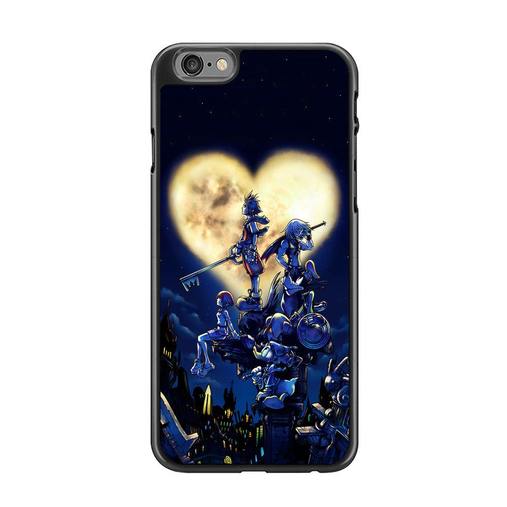 Kingdom Hearts Heart Moon iPhone 6 | 6s Case-Rubber / Black (2D Case)-Xtracase