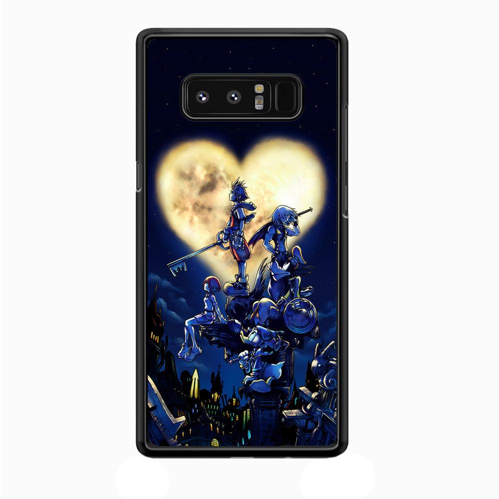 Kingdom Hearts Heart Moon Samsung Galaxy Note 8 Case-Rubber / White (2D Case)-Xtracase