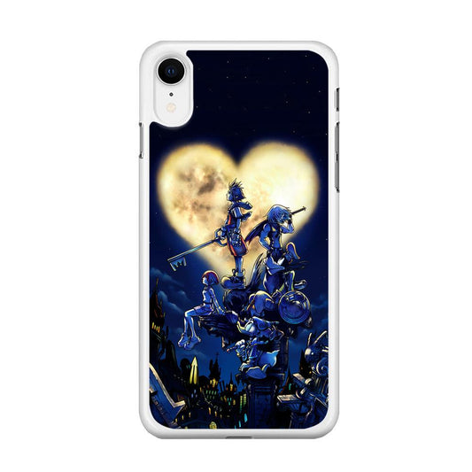 Kingdom Hearts Heart Moon iPhone XR Case-Rubber / White (2D Case)-Xtracase