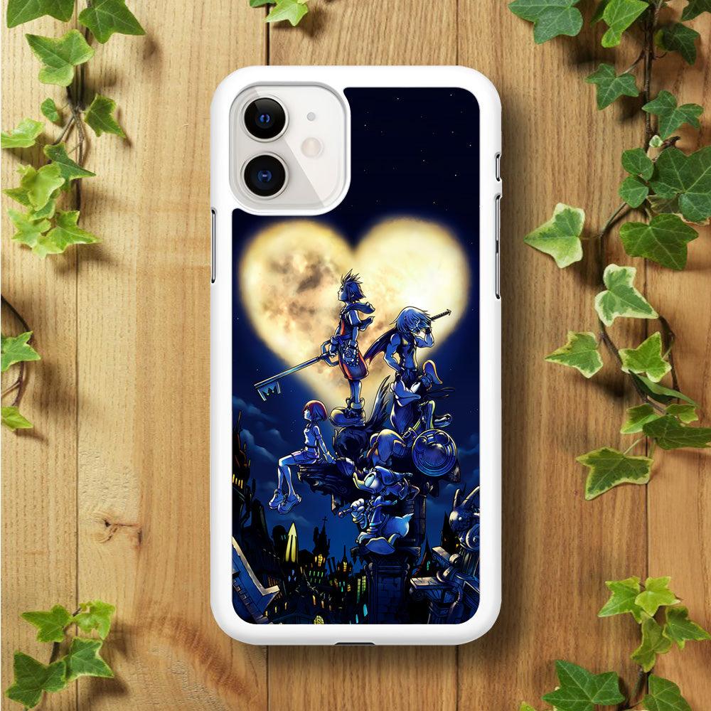 Kingdom Hearts Heart Moon iPhone 11 Case-Rubber / White (2D Case)-Xtracase