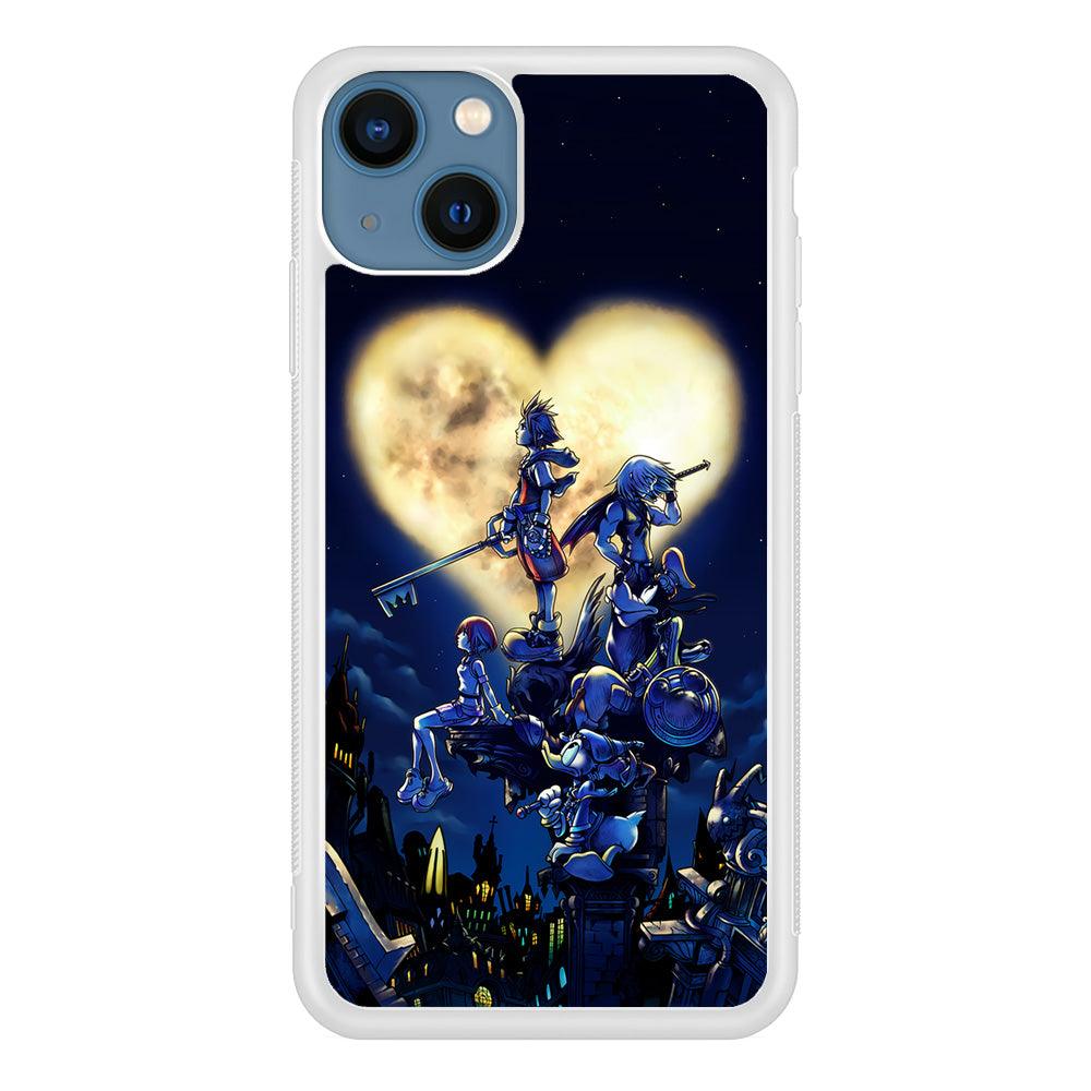 Kingdom Hearts Heart Moon iPhone 13 Pro Case-Rubber / White (2D Case)-Xtracase