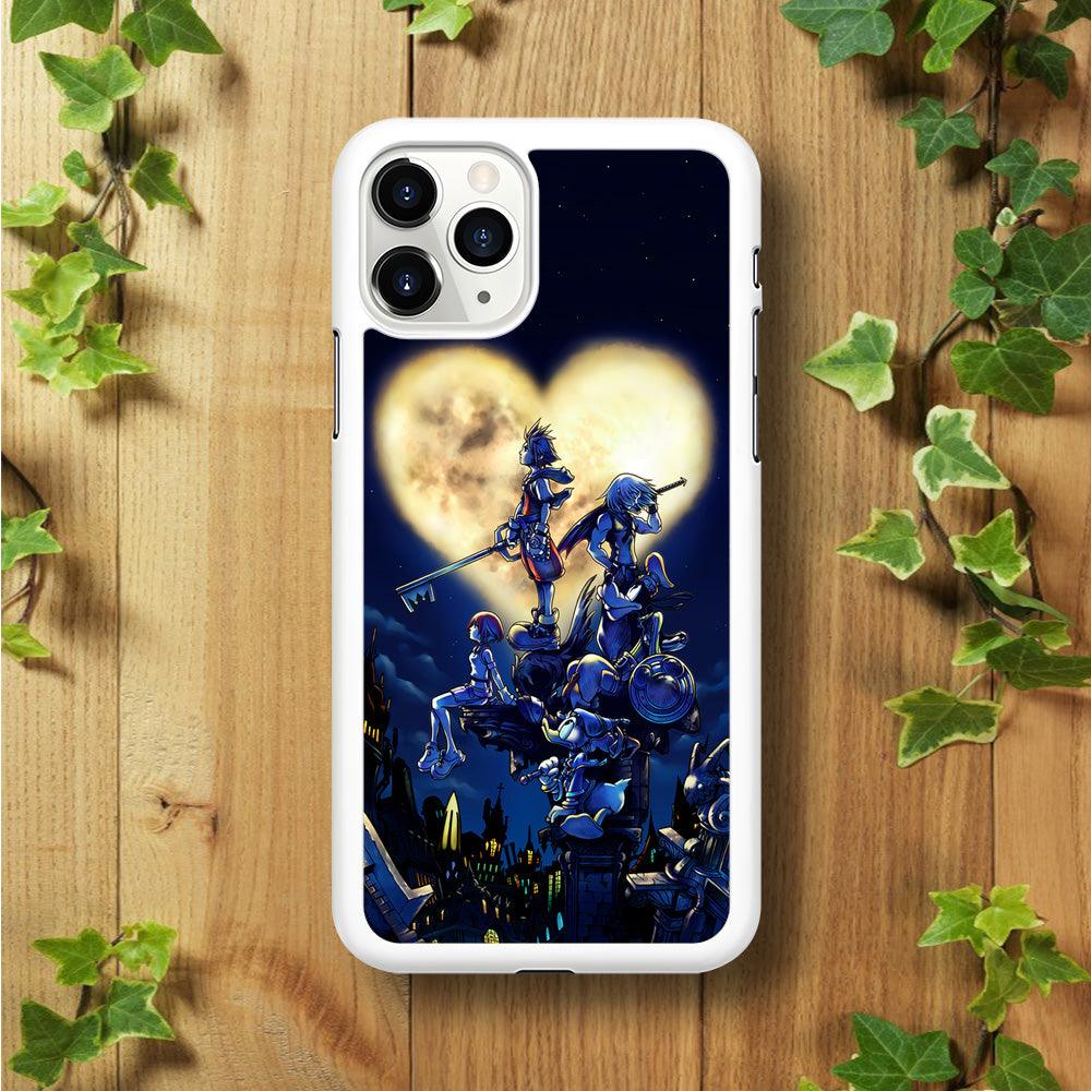 Kingdom Hearts Heart Moon iPhone 11 Pro Case-Rubber / White (2D Case)-Xtracase