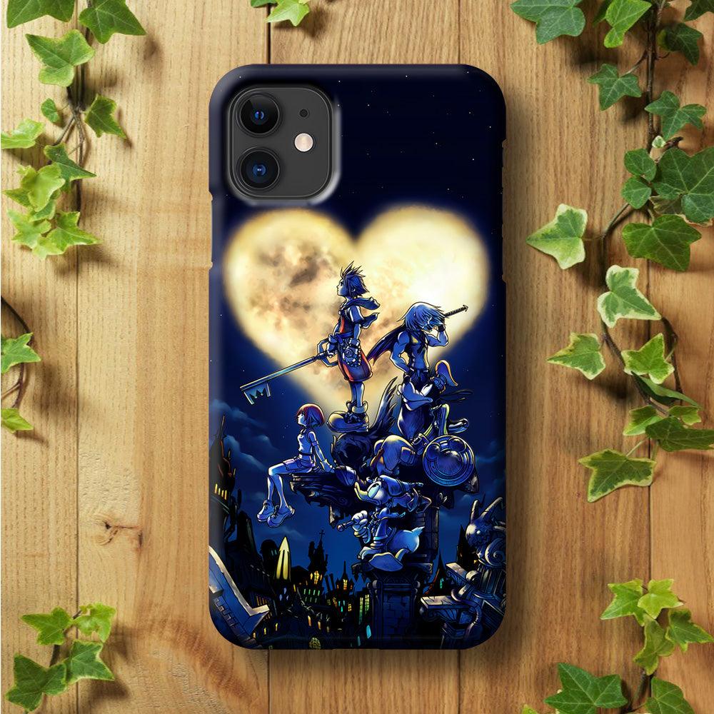 Kingdom Hearts Heart Moon iPhone 11 Case-Plastic / Full Wrap (3D Case)-Xtracase