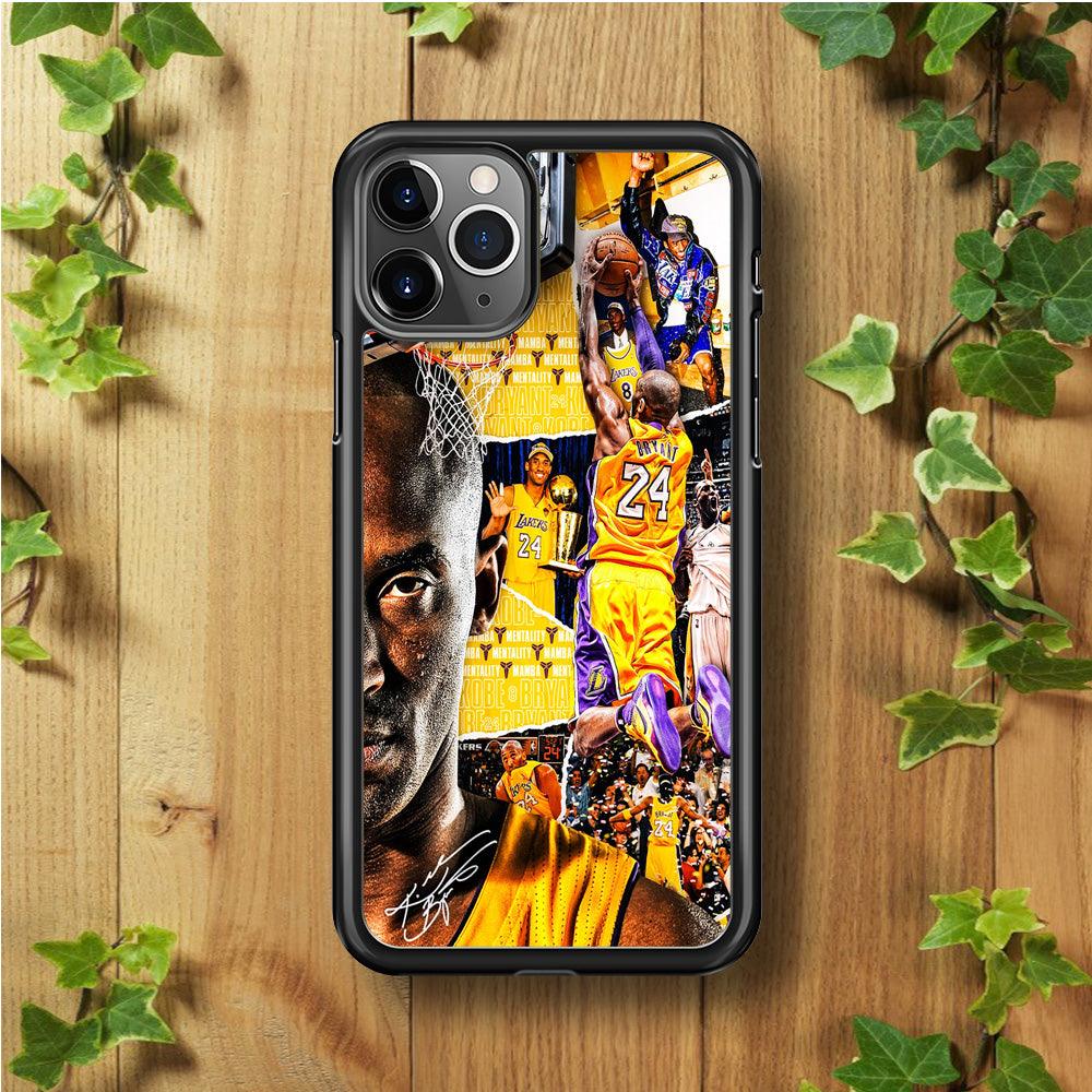 Kobe Bryant Aesthetic iPhone 11 Pro Case-Rubber / Black (2D Case)-Xtracase