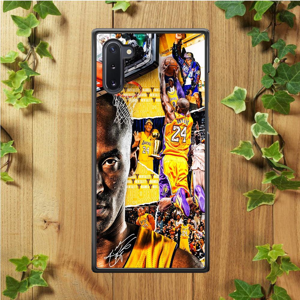 Kobe Bryant Aesthetic Samsung Galaxy Note 10 Case-Rubber / Black (2D Case)-Xtracase