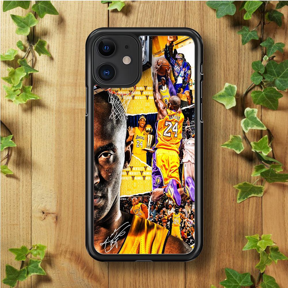 Kobe Bryant Aesthetic iPhone 11 Case-Rubber / Black (2D Case)-Xtracase