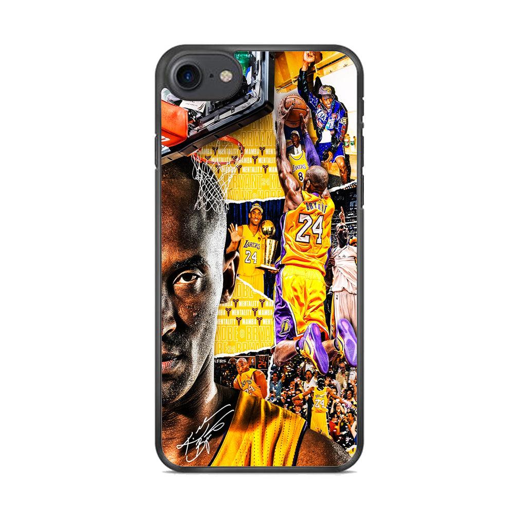 Kobe Bryant Aesthetic iPhone 8 Case-Rubber / Black (2D Case)-Xtracase