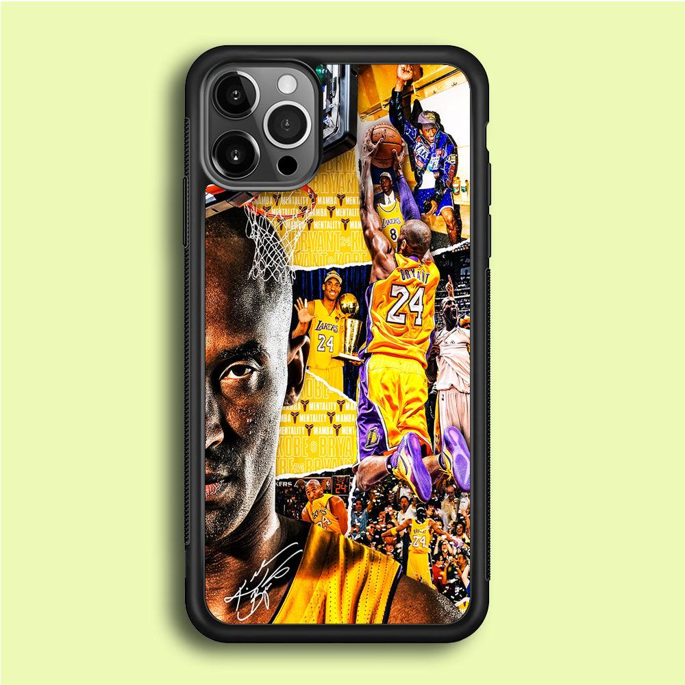 Kobe Bryant Aesthetic iPhone 12 Pro Case-Rubber / Black (2D Case)-Xtracase
