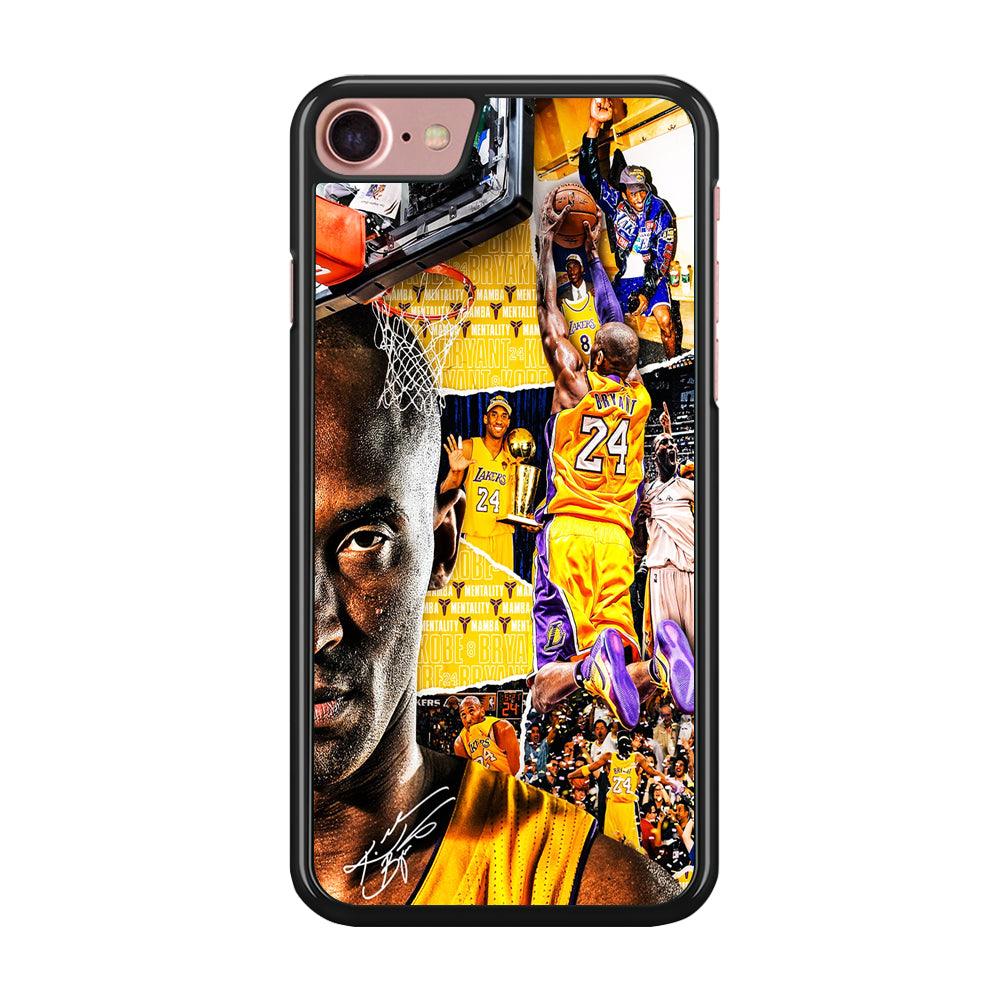 Kobe Bryant Aesthetic iPhone SE 2020 Case-Rubber / Black (2D Case)-Xtracase