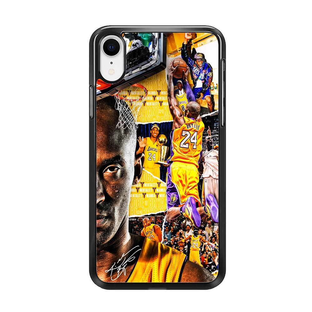 Kobe Bryant Aesthetic iPhone XR Case-Rubber / Black (2D Case)-Xtracase