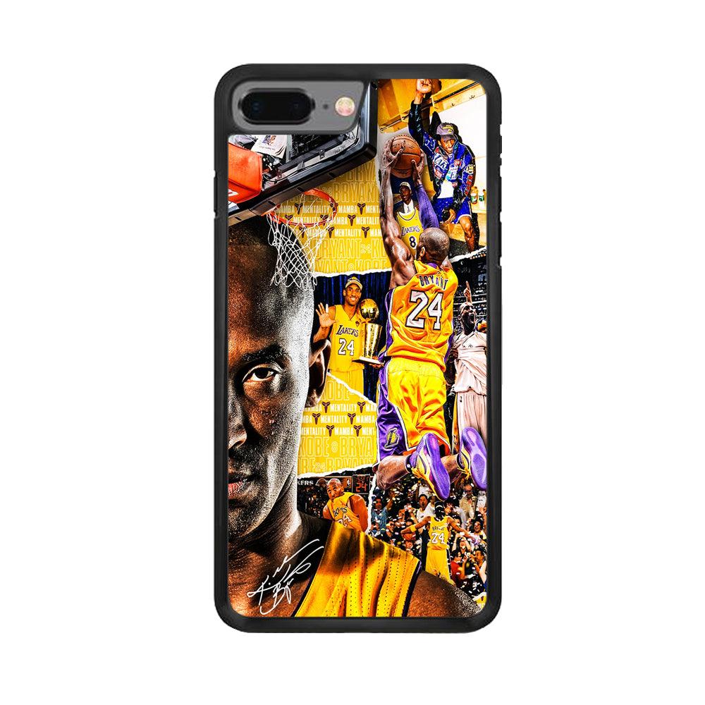 Kobe Bryant Aesthetic iPhone 8 Plus Case-Rubber / Black (2D Case)-Xtracase
