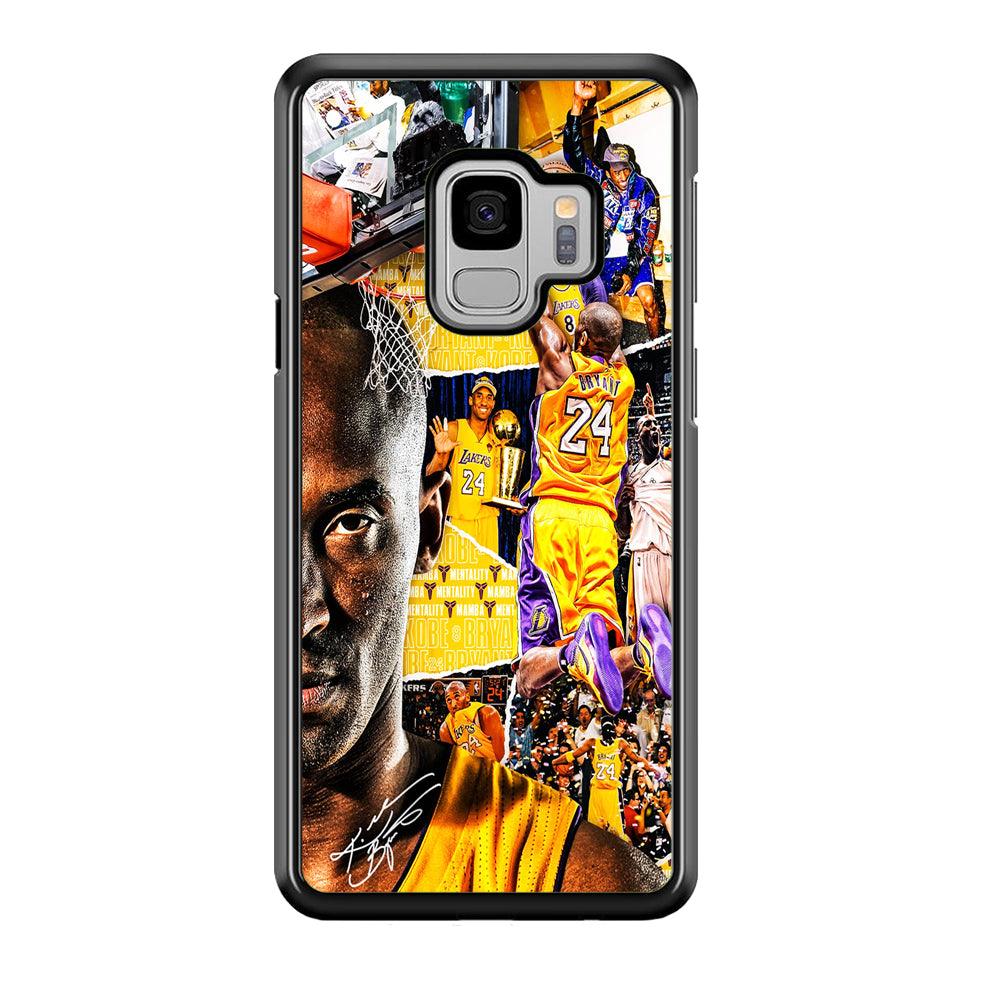 Kobe Bryant Aesthetic Samsung Galaxy S9 Case-Rubber / White (2D Case)-Xtracase