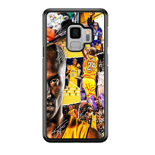 Kobe Bryant Aesthetic Samsung Galaxy S9 Case-Rubber / White (2D Case)-Xtracase