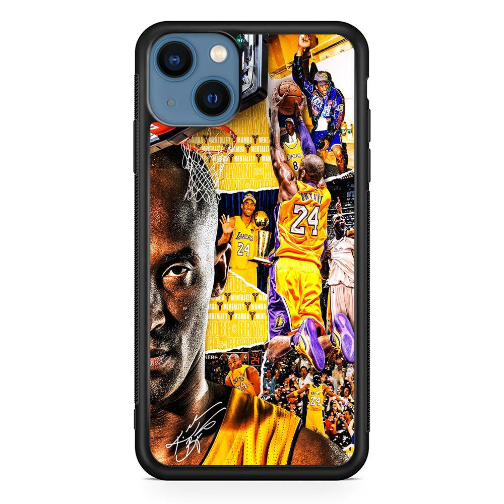 Kobe Bryant Aesthetic iPhone 13 Case-Rubber / Black (2D Case)-Xtracase
