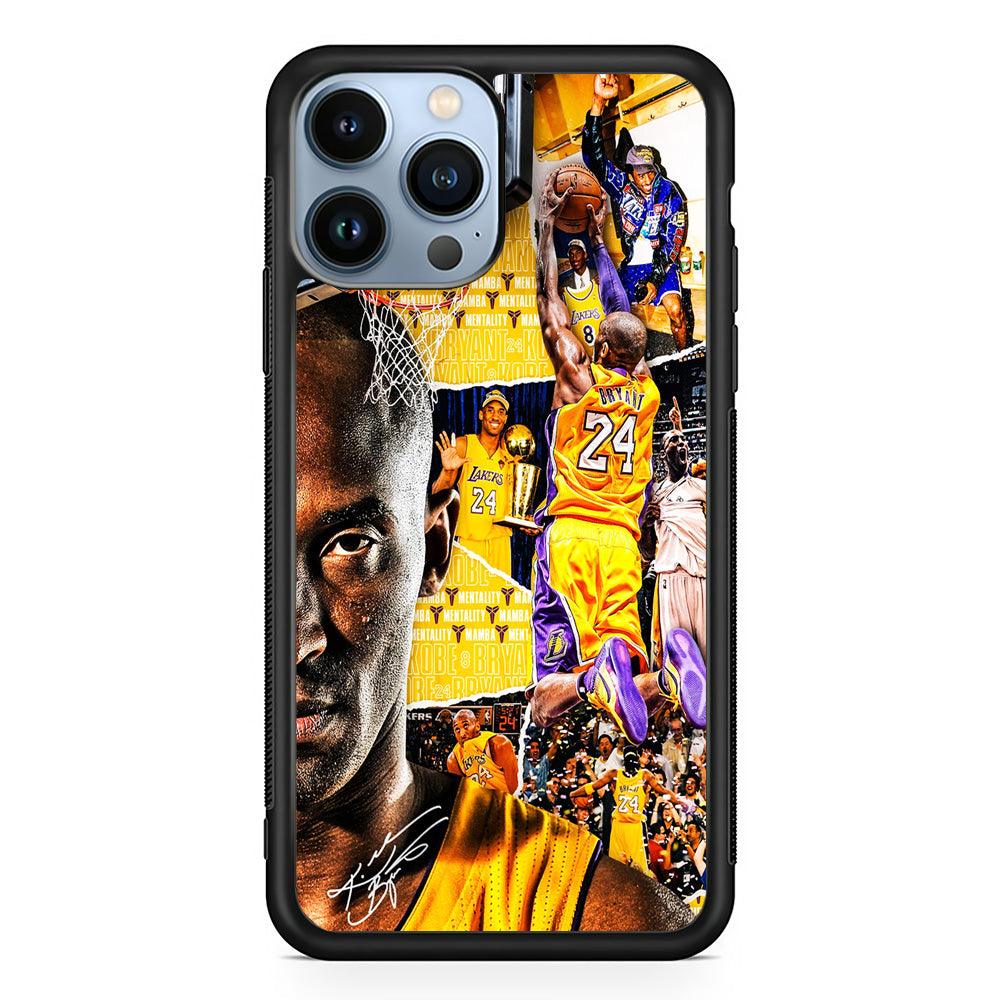Kobe Bryant Aesthetic iPhone 13 Pro Case-Rubber / Black (2D Case)-Xtracase