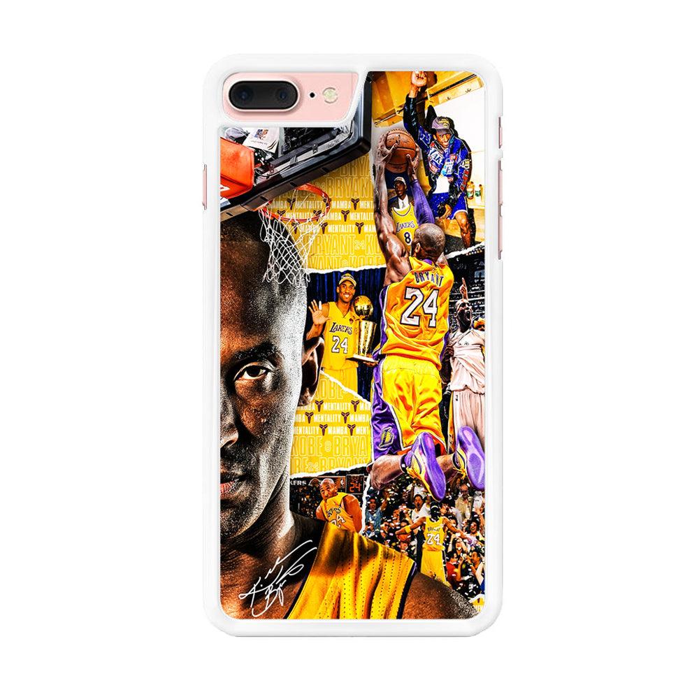 Kobe Bryant Aesthetic iPhone 8 Plus Case-Rubber / White (2D Case)-Xtracase