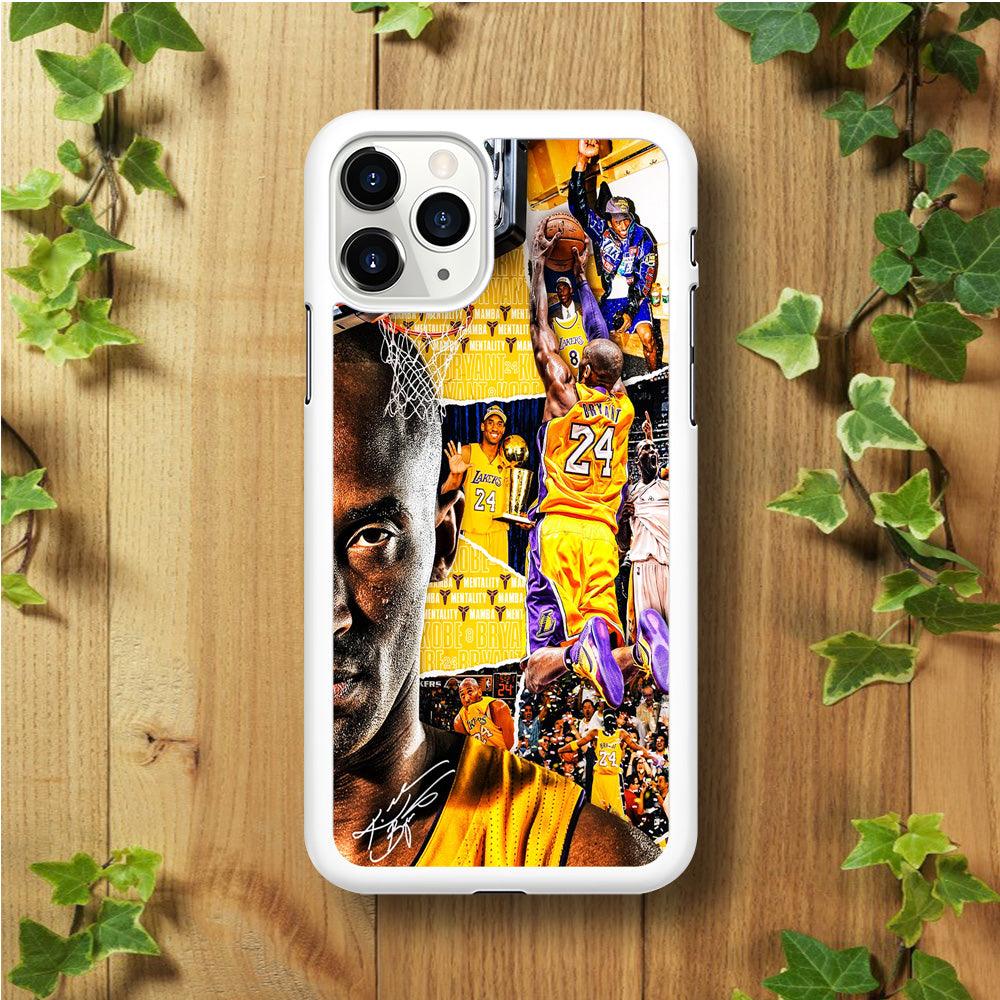 Kobe Bryant Aesthetic iPhone 11 Pro Case-Rubber / White (2D Case)-Xtracase
