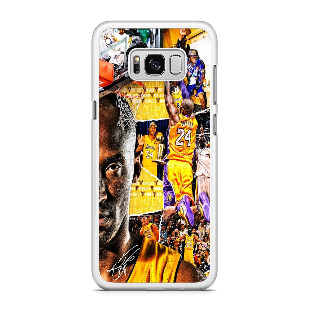 Kobe Bryant Aesthetic Samsung Galaxy S8 Case-Rubber / White (2D Case)-Xtracase