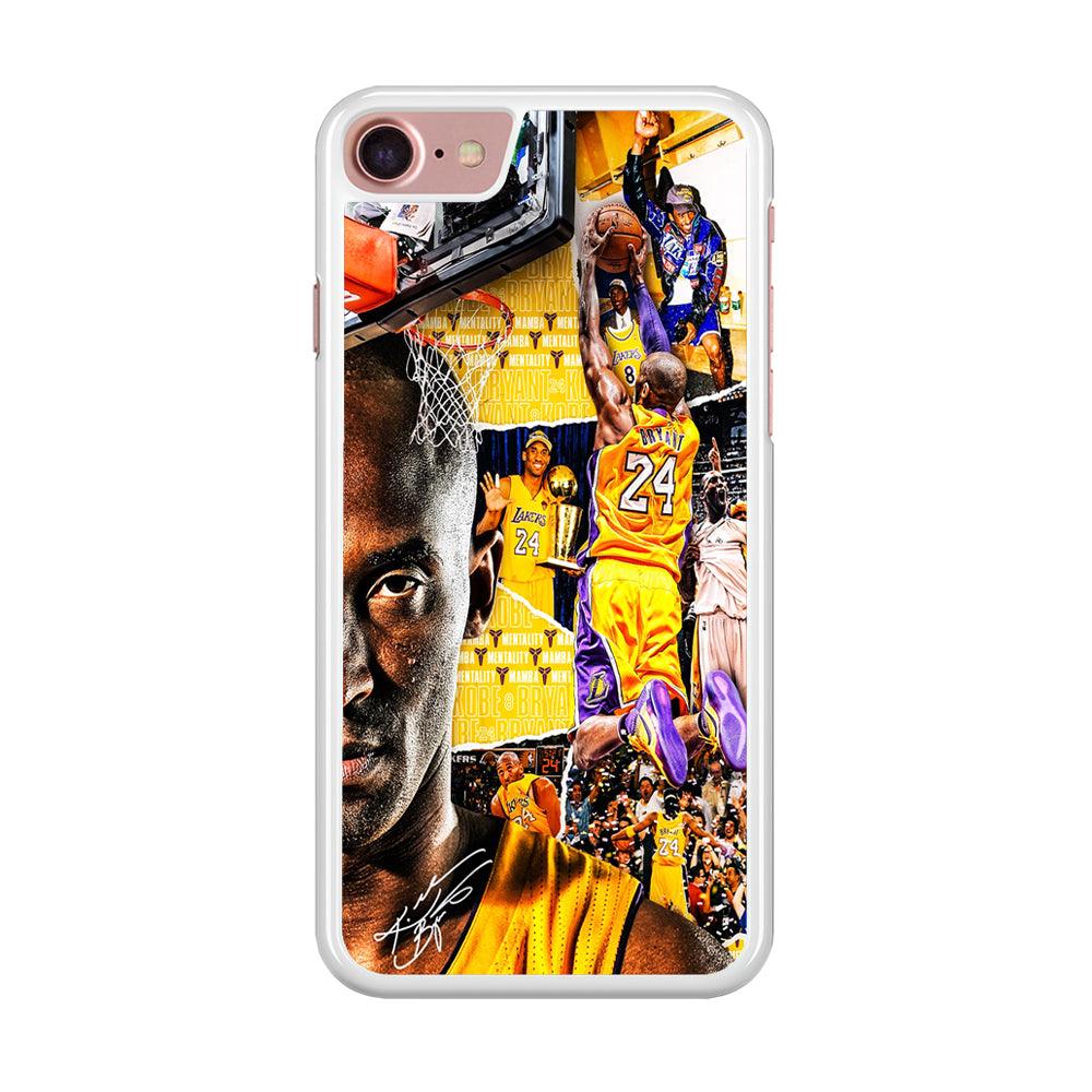 Kobe Bryant Aesthetic iPhone SE 2020 Case-Rubber / White (2D Case)-Xtracase